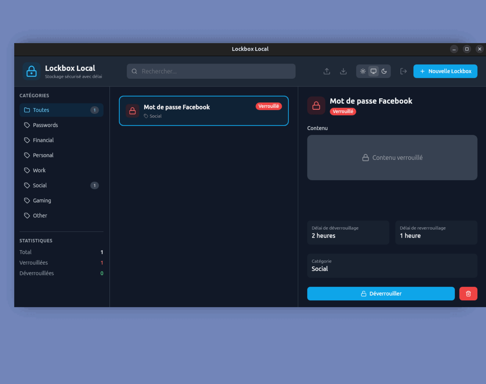 Screenshot of Lockbox Local