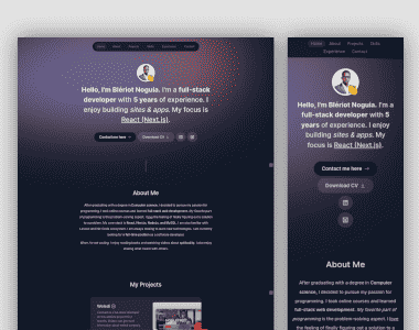 Screenshot of Portfolio v2