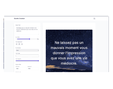 Screenshot of Quote Creator